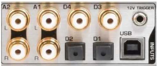 A2 L A1 L D4 D3 12V TRIGGER USB INPUTS