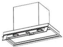 Technical line drawing of a mechanical assembly with mounting brackets (no text or symbols)