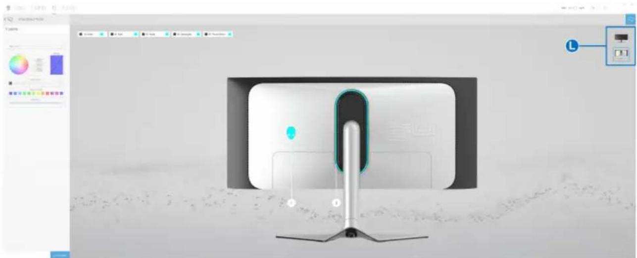 ALIENWARE AW3423DW - Navigating the AlienFX window - 3