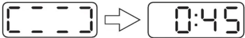 [ : : ] → 0:45
