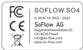 SOFLOW SO4 0.4KW 16.5KG 2020 SoFlow AG Degersheimerstrasse 40 CH-9230 Flawil info@so-flow.com www.so-flow.com