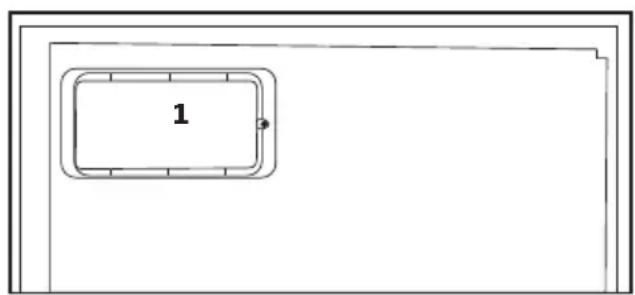 Simple line drawing of a rectangular frame with a numbered label '1' at the center (no other text or symbols)