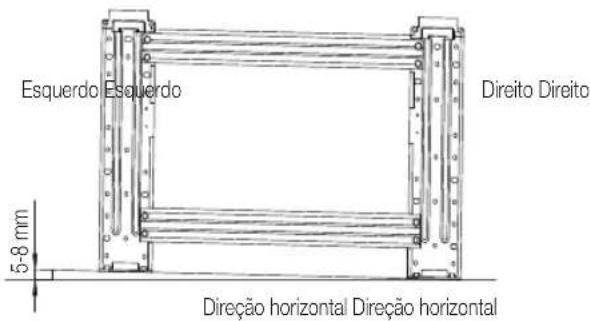 Esquerdo Esquerdo 5-8 mm Direito Direito Direção horizontal Direção horizontal