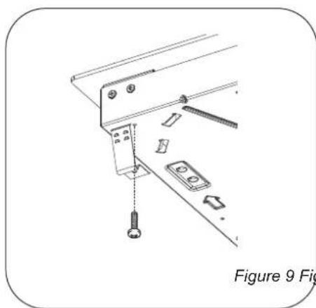 Technical line drawing of a mechanical assembly with labeled parts, no readable text or symbols