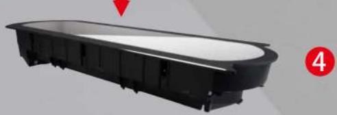Exterior view of a black plastic enclosure with a white dome and side supports (no text or symbols visible)