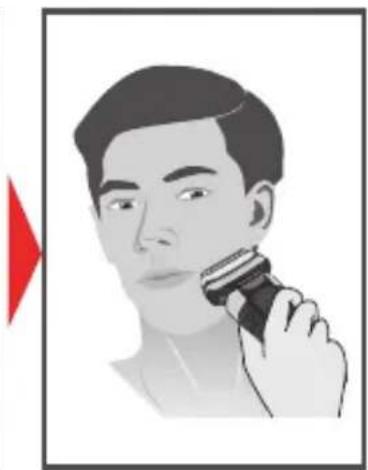 Illustration of a person using a radial tool to clean or brush (no text or symbols)