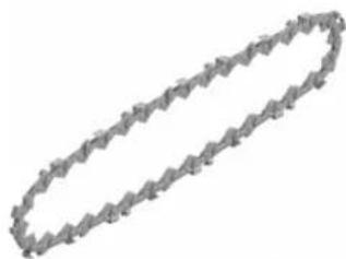 Pure mechanical chain diagram without any text, numbers, or symbols.