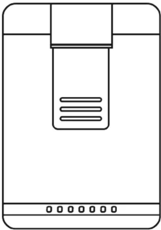 Line drawing of a device with a vertical handle and control buttons (no text or symbols)