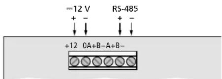-12 V + - RS-485 +12 0A+B-A+B-