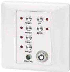 PRESET 1 OP PRESET 2 DOWN PRESET 3 PRESET 4 UNLOCKED