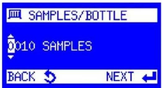 SAMPLES/BOTTLE 0010 SAMPLES BACK NEXT