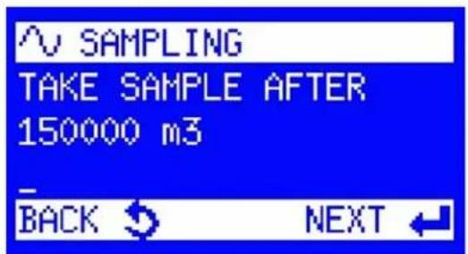 SAMPLING TAKE SAMPLE AFTER 150000 m3 BACK NEXT