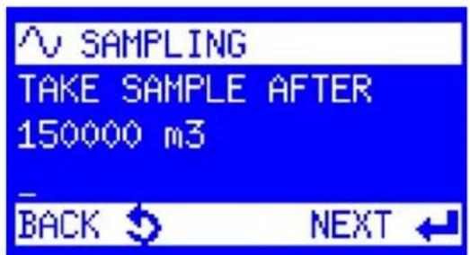 SAMPLING TAKE SAMPLE AFTER 150000 m3 BACK NEXT