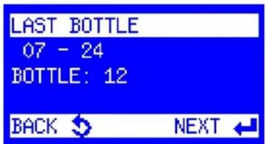 LAST BOTTLE 07 - 24 BOTTLE: 12 BACK NEXT
