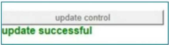 update control update successful