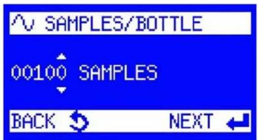SAMPLES/BOTTLE 00100 SAMPLES BACK NEXT
