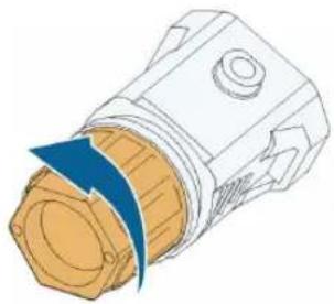 Illustration of a mechanical component with a blue arrow indicating direction (no text or symbols)