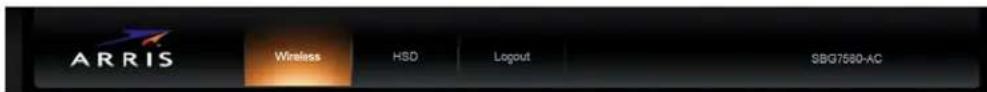 ARRIS Wireless HSD Logout SBG7580-AC