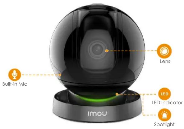 Built-in Mic Lens LED Indicator Spotlight Imou