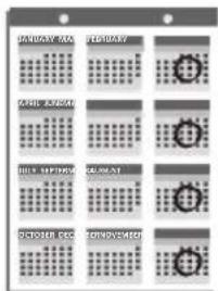 JANUARY JANUARY BELL COLDEN HILLI ANNIVERSARY OCTOBER DECULY TENNIVERSARY