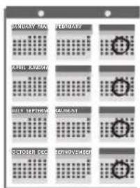 JANUARY JANUARY FEBRUARY PUNDAY SEPTEMBER HILLI ANNIVERSARY CAULIFORNIA OCTOBERGICUARY TOMBOVERGICUARY