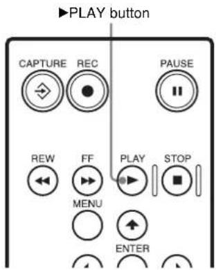 PLAY button CAPTURE REC PAUSE REW FF PLAY STOP MENU ENTER