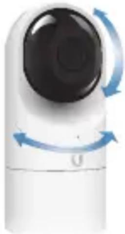 White cylindrical device with blue circular arrows indicating rotational or bidirectional motion (no text or symbols)