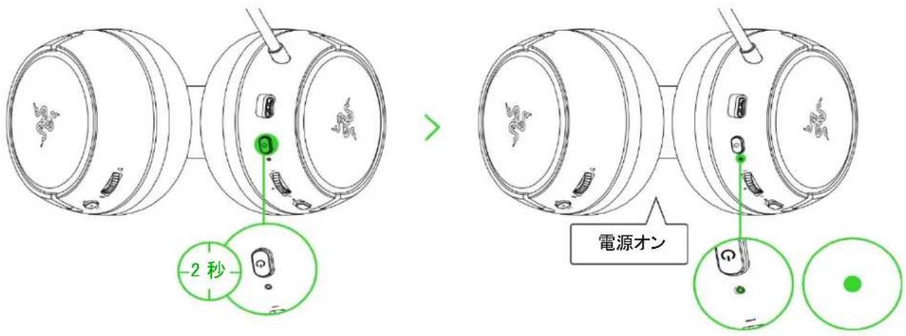 2 秒 電源オン