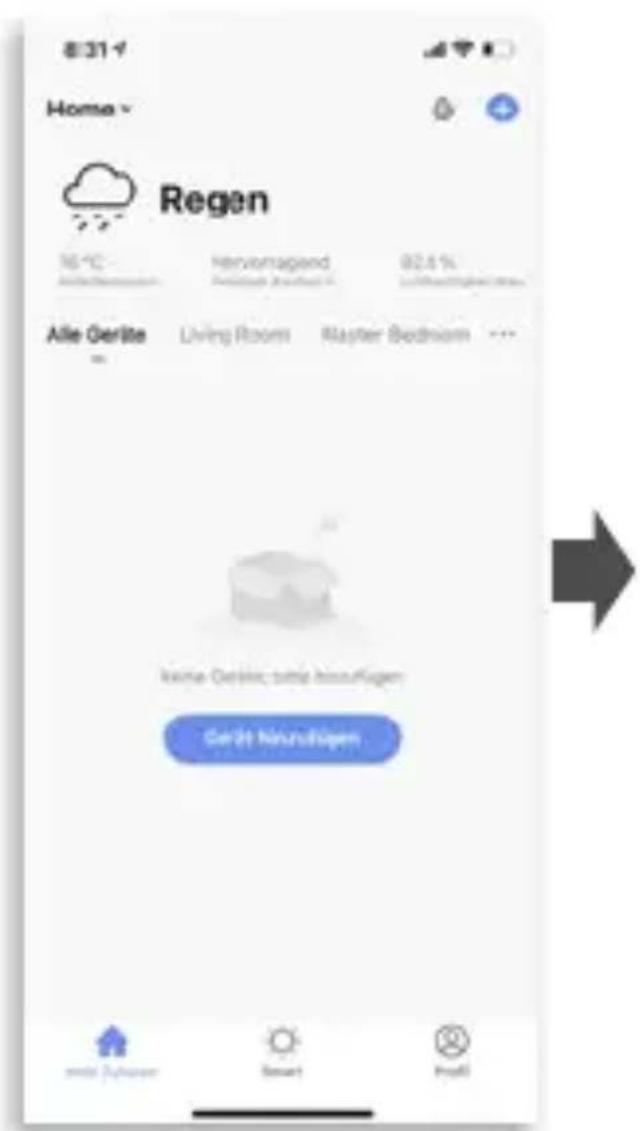 8:31 Home Regen 16 °C Hervortragend 92.4 % Alle Gerlite Living Room Master Bedroom Iwame Gerlite; telle hinaufügen Gelit Neurofugen