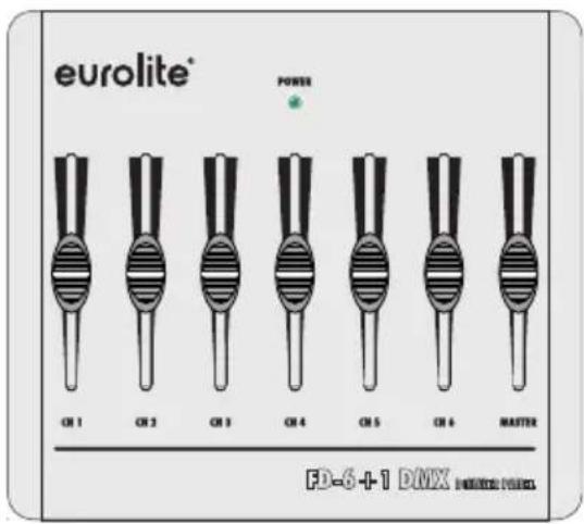 eurolite® POWER CH 1 CH 2 CH 3 CH 4 CH 5 CH 6 MASTER F9-6+1 DMX
