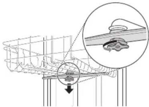 LG DF215FW - Curățarea brațelor superioare de pulverizare - 1