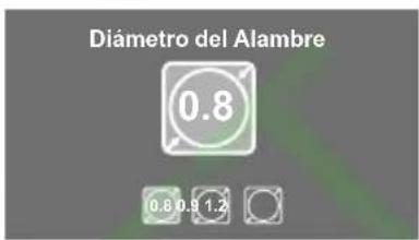 Diámetro del Alambre 0.8 0.8 0.9 1.2