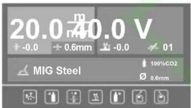 20.0 m + -0.0 + 0.6mm -0.0 01 MIG Steel 100%CO2 Ø 0.6mm