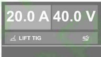 20.0 A 40.0 V LIFT TIG