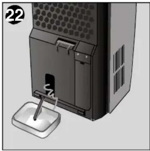 Illustration of a 3D printer with a spool and base, showing internal components and a pointer (no text or symbols)