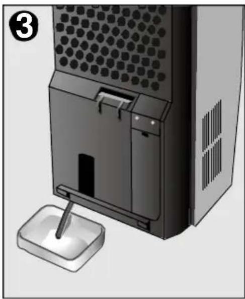 Illustration of a desktop computer with a power adapter inserted into a base (no text or symbols visible).