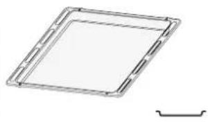 Pure geometric diagram of a square plate with a small curved line on the right side (no text or symbols).