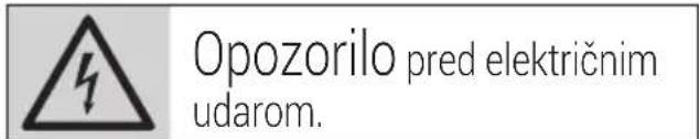 Opozorilo pred električnim udarom.