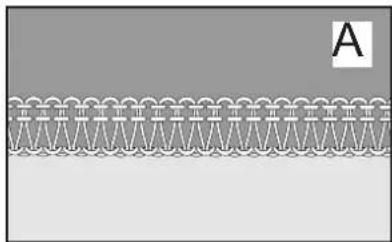 Pure decorative border pattern with repeating arches and a label 'A' (no text or symbols within the pattern)