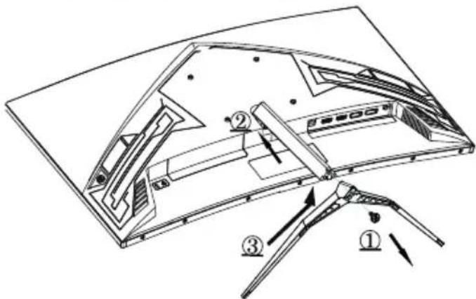 Technical diagram of a device with labeled components and directional arrows indicating assembly or movement.