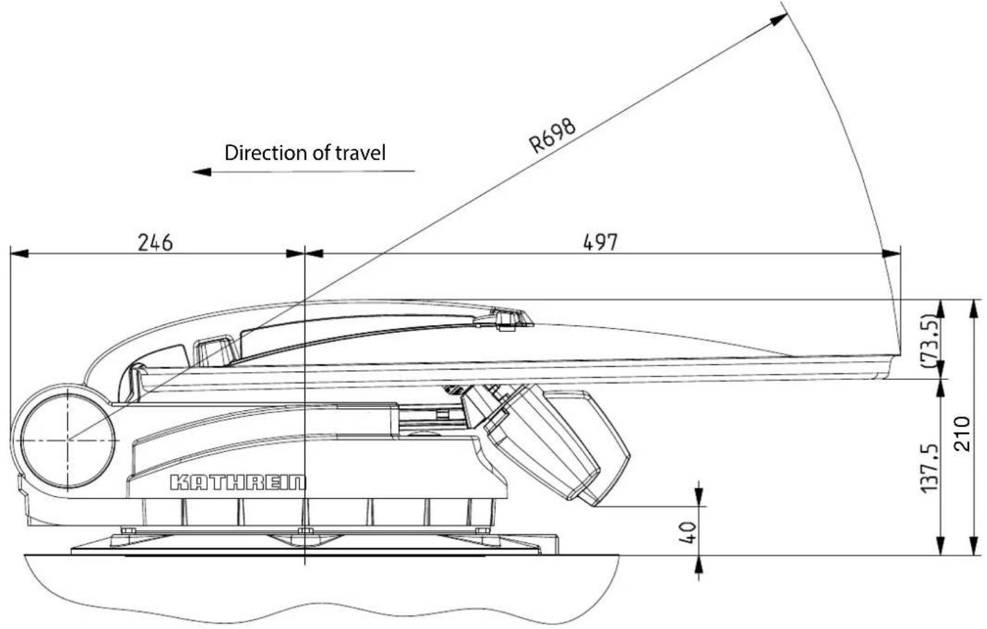Direction of travel R698 246 497 (73.5) 210 137.5 40 KATHREIN