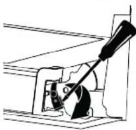 Mechanical assembly diagram showing a lever mechanism with no visible text or symbols.