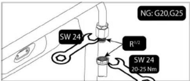 NG: G20, G25 SW 24 R¹/² SW 24 20-25 Nm