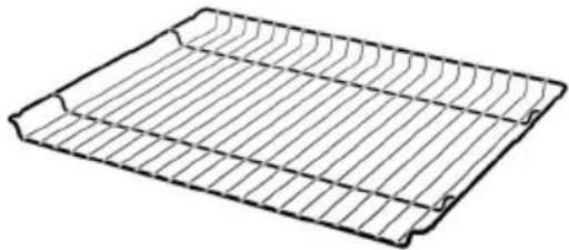 Line drawing of a rectangular metal tray with internal ridges (no text or symbols)