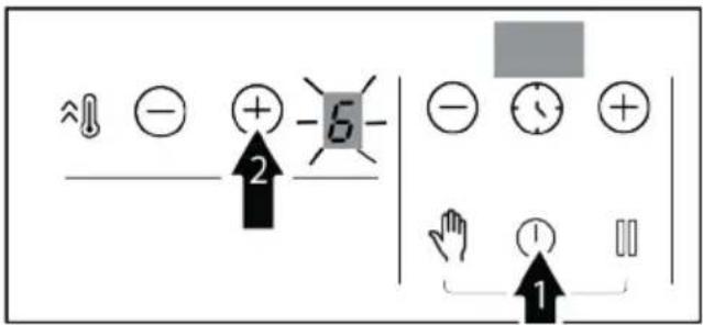 Diagram showing electrical or mechanical symbols with numbered annotations and directional indicators.