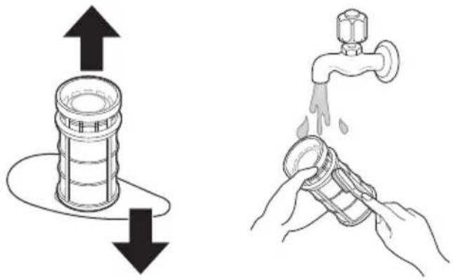 Illustration showing two different methods of pouring liquid from a spool into a tap (no text or symbols present).