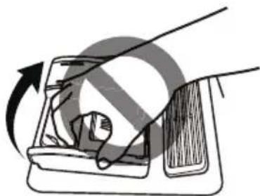Illustration of a hand holding a device with a circular arrow indicating rotation (no text or symbols)