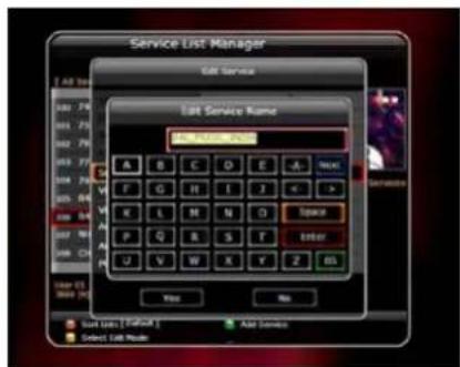 Service List Manager EAT Service EAT Service Name EAT EAT Service Name A B C D E A G H I J K L M N O S P Q R S T E X Y Z R S Space Enter View No Start List | EAT Service | Add Service Select CAR Mode