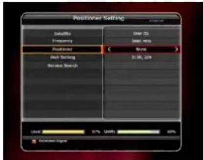 Positioner Setting Satellite Frequency Satellite Web Setting Service Search User ID: 3882 Help None 10:38, 20% Level 50% Quality 60% Extended Signal
