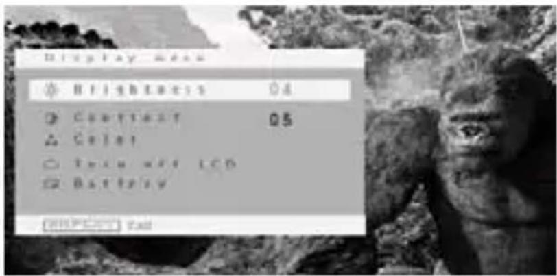 PHILIPS PET731/12 - Menu DISPLAY (AFFICHAGE) - 1